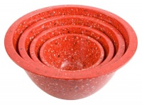 Zak Designs Set of 4 Red Confetti Mixing Bowls Zak Designs Set of 4 Red Confetti Mixing Bowls