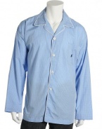 Polo by Ralph Lauren Light Blue & White Check Night Shirt