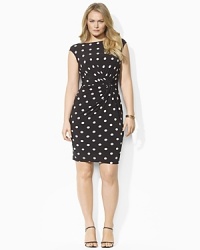 Knotted at the left hip for a glamorous twist, a sophisticated boatneck dress is designed in fluid stretch matte jersey for polished modern style. Knotted at the left hip for a glamorous twist, a sophisticated boatneck dress is designed in fluid stretch matte jersey for polished modern style.