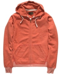 This hoodie from Lucky Brand Jeans is a quick and casual layering staple. This hoodie from Lucky Brand Jeans is a quick and casual layering staple.