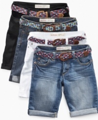 She'll never be short on style when she's wearing these bermuda shorts from Epic Threads. With a wash to match her personality, these shorts are perfect for summer fun and back-to-school cool. She'll never be short on style when she's wearing these bermuda shorts from Epic Threads. With a wash to match her personality, these shorts are perfect for summer fun and back-to-school cool.
