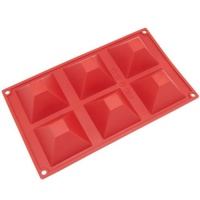 Freshware 6-Cavity Pyramid Silicone Mold and Baking Pan Freshware 6-Cavity Pyramid Silicone Mold and Baking Pan