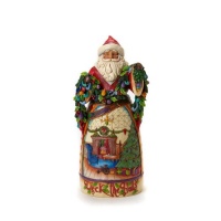 Jim Shore Heartwood Creek from Enesco Santa Deck the Halls 9-3/4-Inch Holiday Figurine Jim Shore Heartwood Creek from Enesco Santa Deck the Halls 9-3/4-Inch Holiday Figurine