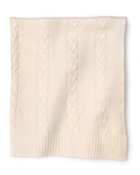 Wrap your little one in cableknit cashmere with this sumptuous Aqua blanket. Wrap your little one in cableknit cashmere with this sumptuous Aqua blanket.