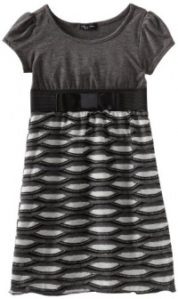 Ruby Rox Kids Girls 7-16 Ruffle Sweater Dress, White/Black/Grey, 14 Ruby Rox Kids Girls 7-16 Ruffle Sweater Dress, White/Black/Grey, 14