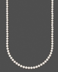 Pair any ensemble with polished pearls for ultimate elegance. Necklace by Belle de Mer features A+ Akoya cultured pearls (6-1/2-7 mm) set in 14k gold. Approximate length: 36 inches. Pair any ensemble with polished pearls for ultimate elegance. Necklace by Belle de Mer features A+ Akoya cultured pearls (6-1/2-7 mm) set in 14k gold. Approximate length: 36 inches.