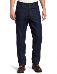 Key Industries Men's Heavy Duty Traditional Fit Garment Washed Indigo Denim Jean Key Industries Men's Heavy Duty Traditional Fit Garment Washed Indigo Denim Jean