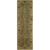 Nourison JA12 Jaipur Rectangle Hand Tufted Area Rug, 2.4 by 8-Feet, Green Nourison JA12 Jaipur Rectangle Hand Tufted Area Rug, 2.4 by 8-Feet, Green