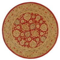 Safavieh AN522A Anatolia Collection Handmade Red and Ivory Hand-Spun Wool Round Area Rug, 4-Feet Safavieh AN522A Anatolia Collection Handmade Red and Ivory Hand-Spun Wool Round Area Rug, 4-Feet