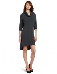 Three Dots Women's Cowl Neck Dress, Charcoal Melange, Small