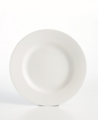 Understated styling and supreme durability make Martha Stewart Collection Whiteware ideal for everyday use. The classic design of this wide-rimmed salad plate was inspired by turn-of-the-century English styles. Understated styling and supreme durability make Martha Stewart Collection Whiteware ideal for everyday use. The classic design of this wide-rimmed salad plate was inspired by turn-of-the-century English styles.