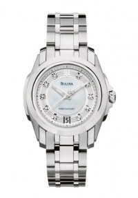 Bulova Women's 96P115 Precisionist Longwood Diamond MOP Dial Steel Bracelet Watch