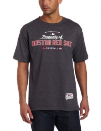 MLB Men's Boston Red Sox Property of Short Sleeve Basic Crew Neck Tee by Majestic MLB Men's Boston Red Sox Property of Short Sleeve Basic Crew Neck Tee by Majestic
