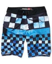 Make a summer splash with these retro-inspired graphic boardshorts from Quiksilver. Make a summer splash with these retro-inspired graphic boardshorts from Quiksilver.