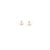 14K Yellow Gold Dipped Sea Anchor Stud Earrings