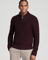 Cozy up next to the fire in this soft blend of wool and cashmere, elegantly crafted with a shawl collar for a sophisticated addition to your wardrobe. Cozy up next to the fire in this soft blend of wool and cashmere, elegantly crafted with a shawl collar for a sophisticated addition to your wardrobe.