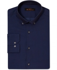 Take your office look in a different direction with the on-point polka-dots of this Ben Sherman dress shirt.