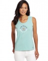 Life is good Women's Sleeveless Scoop Simple Daisy Crusher Tee