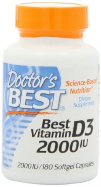 Doctor's Best Best Vitamin D3 2000 IU, Softgel Capsules, 180-Count Doctor's Best Best Vitamin D3 2000 IU, Softgel Capsules, 180-Count