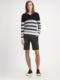 A refreshing update to a summer wardrobe essential, in crisp cotton, for a comfortable, yet tailored silhouette.Flat-front styleSide slash, back welt pocketsInseam, about 10CottonMachine washImported A refreshing update to a summer wardrobe essential, in crisp cotton, for a comfortable, yet tailored silhouette.Flat-front styleSide slash, back welt pocketsInseam, about 10CottonMachine washImported