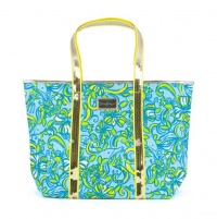 Lilly Pulitzer Delta Delta Delta Shorely Blue Sparkle Tote Handbag Lilly Pulitzer Delta Delta Delta Shorely Blue Sparkle Tote Handbag