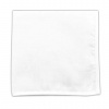 100% Linen Solid White with White Border Pocket Square
