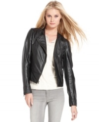 Calvin Klein Jeans' faux-leather petite moto jacket is stylishly versatile! Wear this slim-fit topper with jeans, dresses and more! Calvin Klein Jeans' faux-leather petite moto jacket is stylishly versatile! Wear this slim-fit topper with jeans, dresses and more!
