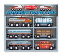Melissa & Doug Wooden Train Cars Set Melissa & Doug Wooden Train Cars Set