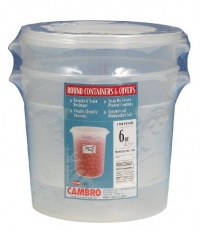 Cambro RFS6PPSW2190 6-Quart Round Food-Storage Container with Lid, Set of 2 Cambro RFS6PPSW2190 6-Quart Round Food-Storage Container with Lid, Set of 2
