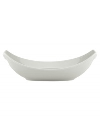 Feature modern elegance on your menu with this Classic Fjord oval serving dish. The piece serves up serene gray stoneware with a fluid, sloping edge that prevents spills and keeps tables looking totally fresh. From Dansk's collection of serveware and serving dishes. Feature modern elegance on your menu with this Classic Fjord oval serving dish. The piece serves up serene gray stoneware with a fluid, sloping edge that prevents spills and keeps tables looking totally fresh. From Dansk's collection of serveware and serving dishes.