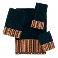 Avanti Odele 4-Piece Towel Set, Black Avanti Odele 4-Piece Towel Set, Black
