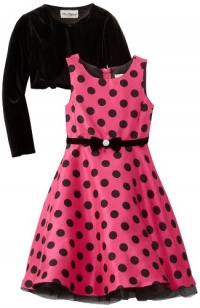 Rare Editions Girls 7-16 Cardigan Dress, Pink/Black, 7 Rare Editions Girls 7-16 Cardigan Dress, Pink/Black, 7