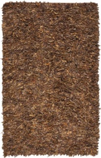 Safavieh Leather Shag Collection Metro Handmade Saddle Leather Area Runner, Brown Safavieh Leather Shag Collection Metro Handmade Saddle Leather Area Runner, Brown