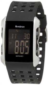 Armitron Men's 408177SIL Silver-Tone and Black Chronograph Digital Sport Watch Armitron Men's 408177SIL Silver-Tone and Black Chronograph Digital Sport Watch