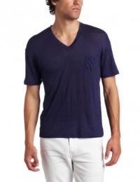 Alternative Men's Linen V-Neck Tee, Navy, Medium Alternative Men's Linen V-Neck Tee, Navy, Medium