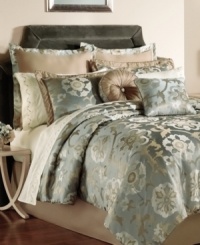 Fresh elegance. Featuring an ornate jacquard comforter, embroidered sheets, plenty of decorative pillows and even window treatments, the Raleigh comforter set has everything you need to give your room a brand new look. Impeccably coordinated, this extensive set gives comfort a refined appeal. Fresh elegance. Featuring an ornate jacquard comforter, embroidered sheets, plenty of decorative pillows and even window treatments, the Raleigh comforter set has everything you need to give your room a brand new look. Impeccably coordinated, this extensive set gives comfort a refined appeal.