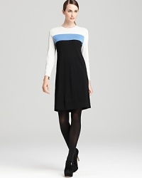 You're no knit wit! Snap up this chic little DIANE von FURSTENBERG sweater dress in an of-the-moment color block design. You're no knit wit! Snap up this chic little DIANE von FURSTENBERG sweater dress in an of-the-moment color block design.