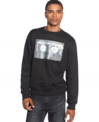 Bring back boombox memories with this funky Rocawear graphic sweatshirt. Bring back boombox memories with this funky Rocawear graphic sweatshirt.