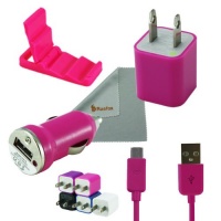 Rasfox Pink Tiny Home Power Adapter, Car Charger and USB Cable For Samsung Galaxy S3 S III, i9300, S2, Note, Ace Q, Rugby, Nexus, Captivate and more Rasfox Pink Tiny Home Power Adapter, Car Charger and USB Cable For Samsung Galaxy S3 S III, i9300, S2, Note, Ace Q, Rugby, Nexus, Captivate and more