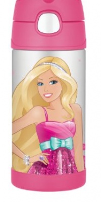 Thermos 12-Ounce Funtainer Bottle, Barbie Thermos 12-Ounce Funtainer Bottle, Barbie