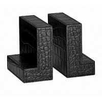 These handsome accessories from Ralph Lauren Home make a refined addition to the home office in rich, alligator-embossed black leather. These handsome accessories from Ralph Lauren Home make a refined addition to the home office in rich, alligator-embossed black leather.