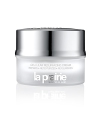 La Prairies new Cellular Resurfacing Cream is part of the next generation of high performance anti-aging creams that is formulated with a cocktail of exfoliants, repair agents and wrinkle reducers to renew surface skin. With daily use, pores seem to shrink, and skin becomes firmer, more radiant and visibly less wrinkled. Exfoliates and retexturizes, leaving skin velvety smooth, more even-toned and less visibly lined. Moisturizes skin, stimulates collagen synthesis for improved firmness and elasticity, and protects collagen proteins from oxidative stress. Helps reduce the depth of wrinkles caused by facial expression muscles and blurs fine lines and wrinkles, making them less noticeable. Anti-oxidants, including Vitamin E, protect skin against free radicals. Dermatologist-tested, allergy-tested, non-comedogenic. La Prairies new Cellular Resurfacing Cream is part of the next generation of high performance anti-aging creams that is formulated with a cocktail of exfoliants, repair agents and wrinkle reducers to renew surface skin. With daily use, pores seem to shrink, and skin becomes firmer, more radiant and visibly less wrinkled. Exfoliates and retexturizes, leaving skin velvety smooth, more even-toned and less visibly lined. Moisturizes skin, stimulates collagen synthesis for improved firmness and elasticity, and protects collagen proteins from oxidative stress. Helps reduce the depth of wrinkles caused by facial expression muscles and blurs fine lines and wrinkles, making them less noticeable. Anti-oxidants, including Vitamin E, protect skin against free radicals. Dermatologist-tested, allergy-tested, non-comedogenic.