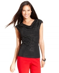 Fused-on studs give Style&co.'s petite top an appealing edge over your everyday wardrobe. Pair with this season's colored denim or try it with a slim-fitting pair of black pants. Fused-on studs give Style&co.'s petite top an appealing edge over your everyday wardrobe. Pair with this season's colored denim or try it with a slim-fitting pair of black pants.