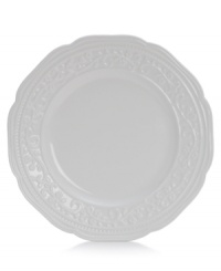A little bit country. Made for the rigors of daily use but with an embossed design that's entirely graceful, the American Countryside salad plate from Mikasa promises well-balanced dining in classic white stoneware. A little bit country. Made for the rigors of daily use but with an embossed design that's entirely graceful, the American Countryside salad plate from Mikasa promises well-balanced dining in classic white stoneware.