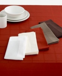 Calvin Klein Satin Band Tablecloth, 60x104 Creme Calvin Klein Satin Band Tablecloth, 60x104 Creme