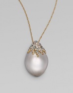 From the Lucite Collection. A simply chic design with Swarovski crystal accents on a hand-crafted lucite petal pendant and a link chain. Swarovski crystalsGoldtoneHand-crafted luciteLength, about 16 to 19 adjustablePendant size, about 1.3118k gold lobster clasp closureMade in USA