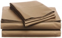 Pinzon Hemstitch 400-Thread-Count Egyptian Cotton Sateen Full Sheet Set, Chestnut Pinzon Hemstitch 400-Thread-Count Egyptian Cotton Sateen Full Sheet Set, Chestnut