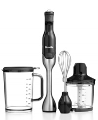 Right place, right time. This versatile hand blender is always on-call, bringing power, precision and convenience to your countertop. Perfect for blending on the spot in your pots and pans or whipping up a quick mix in the included measuring jug, this blender offers 15 speeds for a wide range of recipes. 1-year warranty. Model BSB510XL. Right place, right time. This versatile hand blender is always on-call, bringing power, precision and convenience to your countertop. Perfect for blending on the spot in your pots and pans or whipping up a quick mix in the included measuring jug, this blender offers 15 speeds for a wide range of recipes. 1-year warranty. Model BSB510XL.