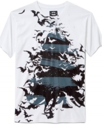 Fly by night. This Batman graphic tee from Ecko Unltd is the coolest way to pay homage to the Dark Knight. Fly by night. This Batman graphic tee from Ecko Unltd is the coolest way to pay homage to the Dark Knight.