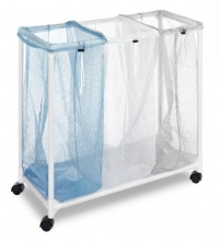 Whitmor 6208-2417 Triple Mesh Sorter With Wheels, White Whitmor 6208-2417 Triple Mesh Sorter With Wheels, White